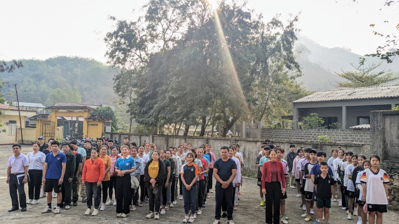 Các vận động viên tham gia chạy hưởng ứng Lễ phát động